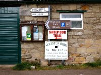 3-Alw16  In the Village signs to the Sheep dog trials