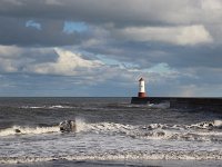 18Berwick  Waves against the pier. Berwick upon Tweed