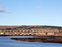 8Berwick  A look across to the Berwick bridges with a Virgin train on the Border Bridge from Spittal
