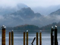 13Jan17Keswick  Over to Keswick for a few quiet days, Castle Crag seen from the boat landing.