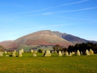 20Jan17Brencathra  The Castlerigg Stone Circle in winter sunshine with Blencathra behind.