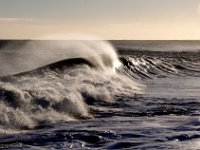 4Jan17DunstWave  A great wave crashing over the breakwater near Craster Village.