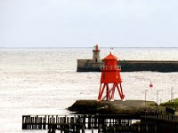 Tyne11  The Herd Groyne Lighthouse seen from above the North Shields Terminal