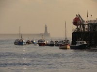 Tyne15  Morning the North Pier lighthouse in the distant mist