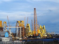 J1  The Windturbine Jackets for the Bertrice Field in the  North Sea at the Hadrian Yard for Smulders