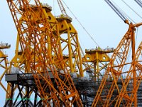 J3  The foundations are expected to be installed at the site some three kilometres off Aberdeen in January 2018, followed by the installation of the 66kV inter-array cables and the export cable.This as seen from the A & P (Tyne)Ltd yard